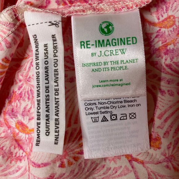 Sweet Girlhood Aesthetic Pink Babydoll J. Crew Dress 100% Cotton Puff Sleeves - Picture 8 of 9